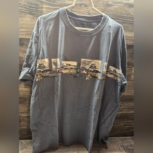 Clearwater Outfitters XL 100% Cotton T-shirt Aircraft Airplane Blump Double Side